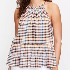 LOFT | Plaid Halter Top